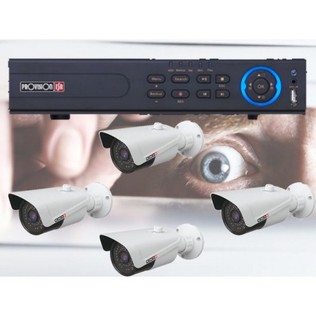 NVR-4100P 4 POE IP kameras videoüberwachung set