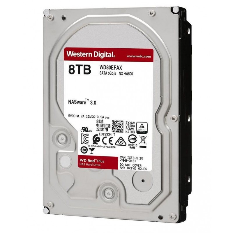 WD Red Plus NAS Hard Drive 3.5" WD80EFAX for NAS