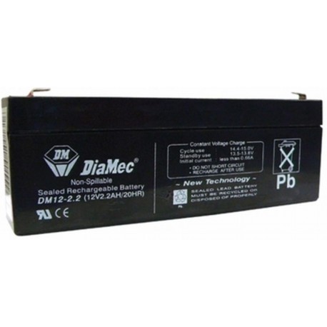 12V 2,2Ah Diamec DM12-2.2 Blei-Säure-Batterie