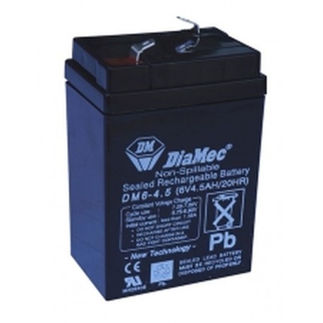 06V 4.5Ah Diamec DM6-4.5 Blei-Säure-Batterie
