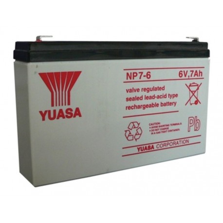 06V 7Ah Yuasa NP7-6 sealed lead acid battery