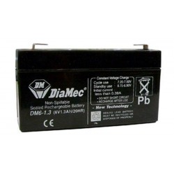 06V 1,3Ah Diamec DM6-1,3 akkumulátor